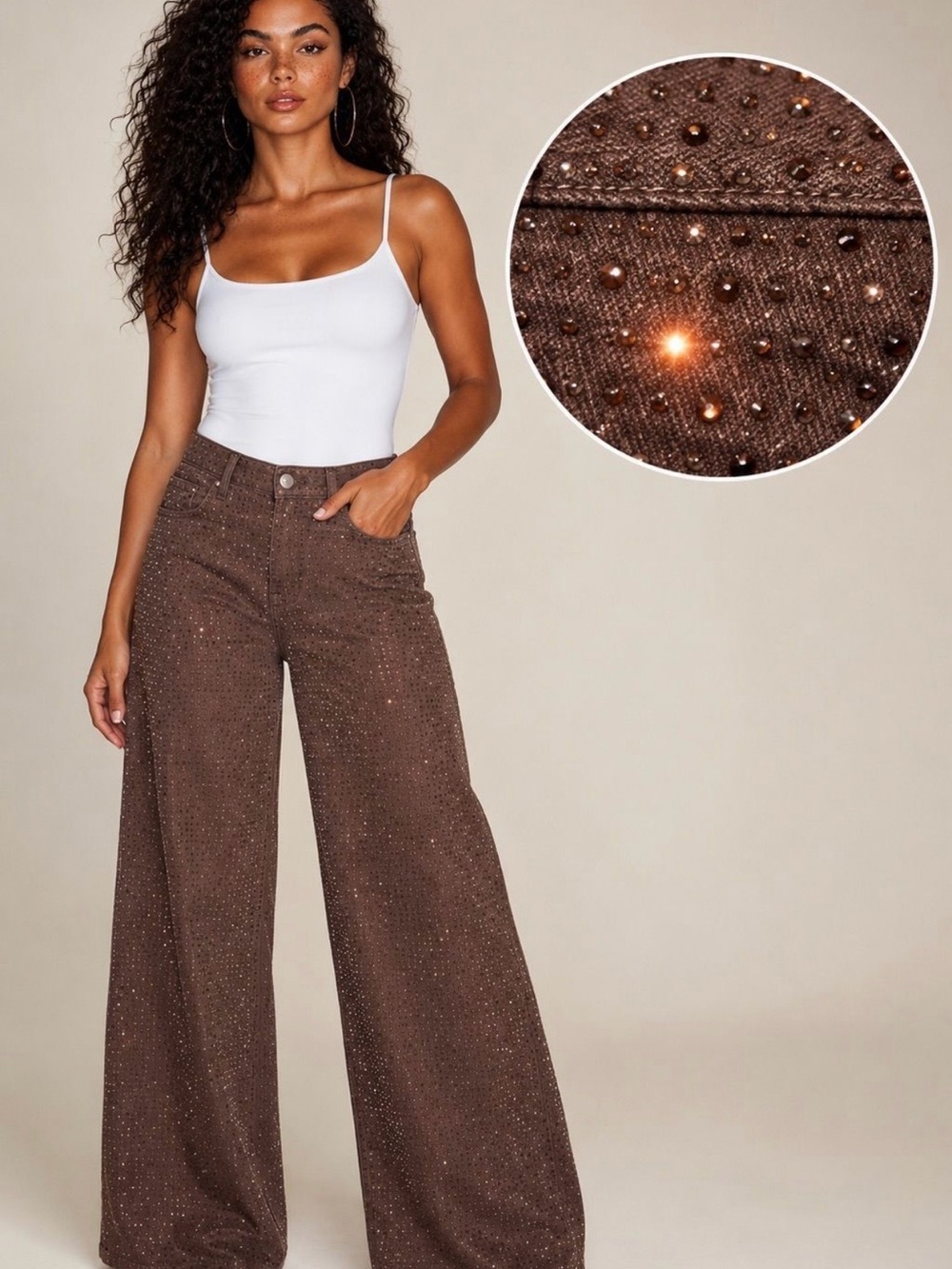 Nina Rossi Mocha Stardust Jeans